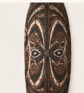 Carved oval shield from the collection